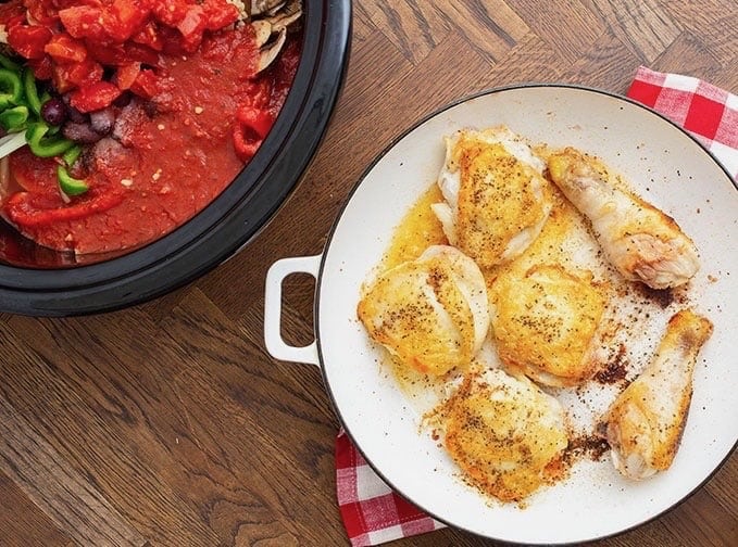 Slow Cooker Chicken Cacciatore 6 WIDE